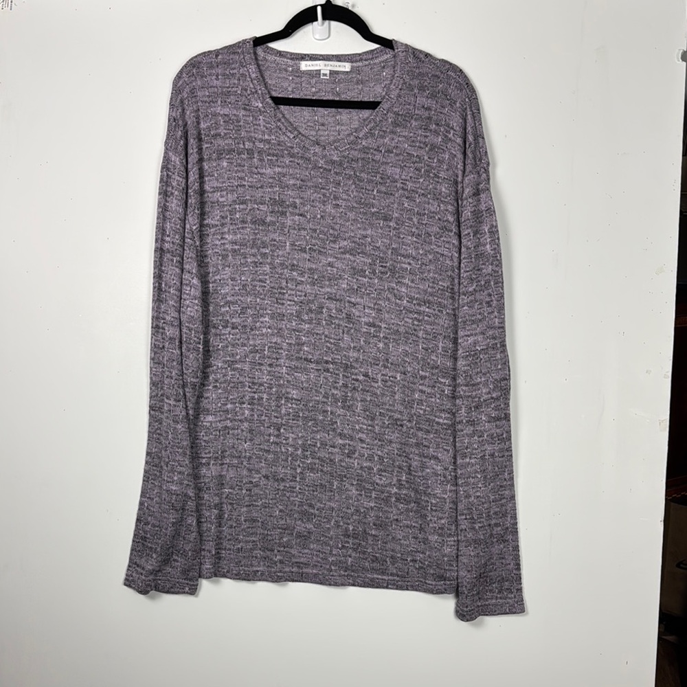 DANIEL BENJAMIN SZ 3XL long sleeve Purple lightweight Sweater NWOT